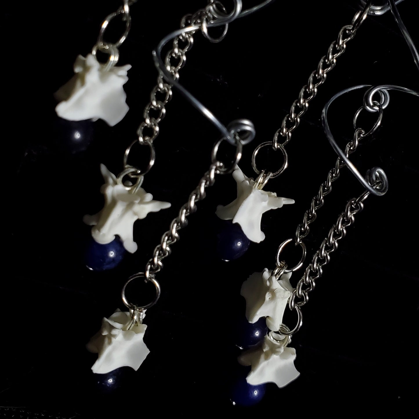 Lunar Rattlesnake Spiral Earrings