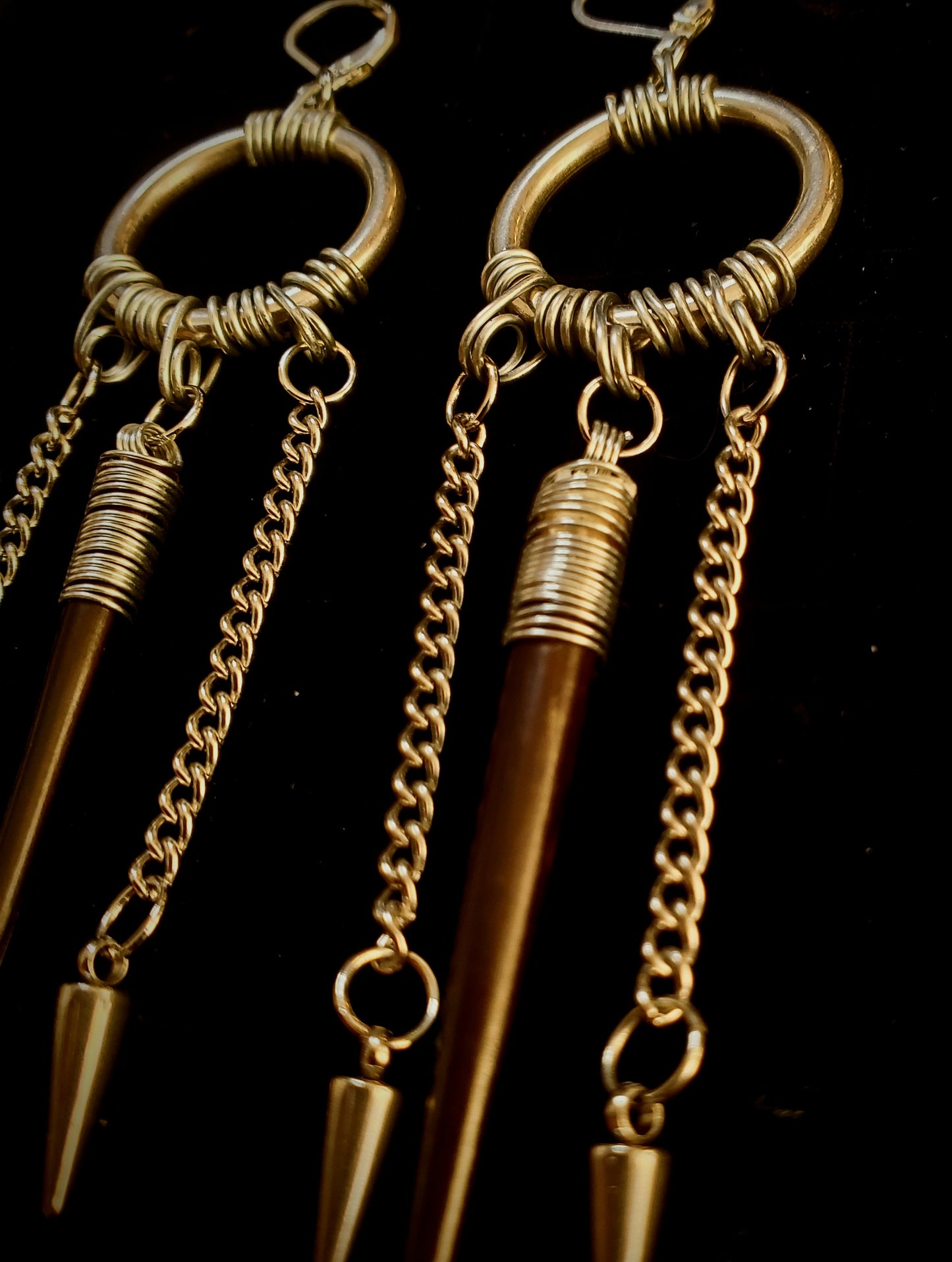 Quilled Warrior Spike Earrings