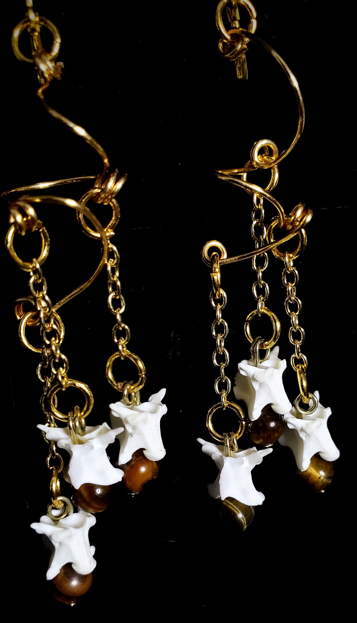 Solar Rattlesnake Spiral Earrings