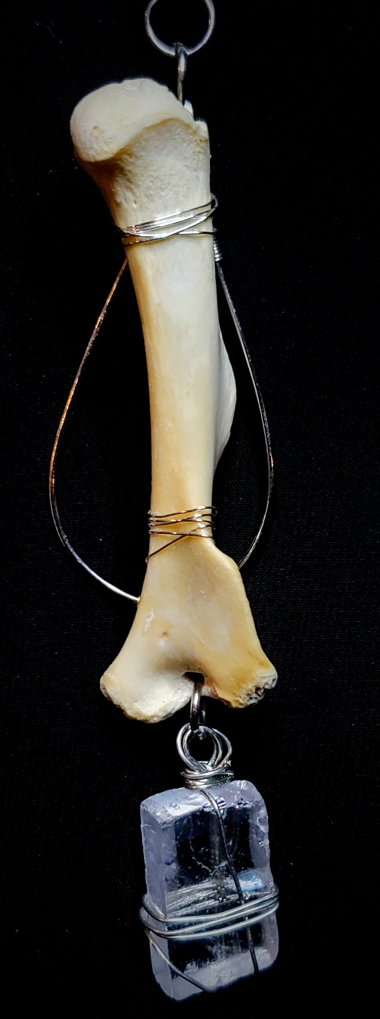 Feline Oracle: Bobcat Bone & Icelandic Spar Earrings