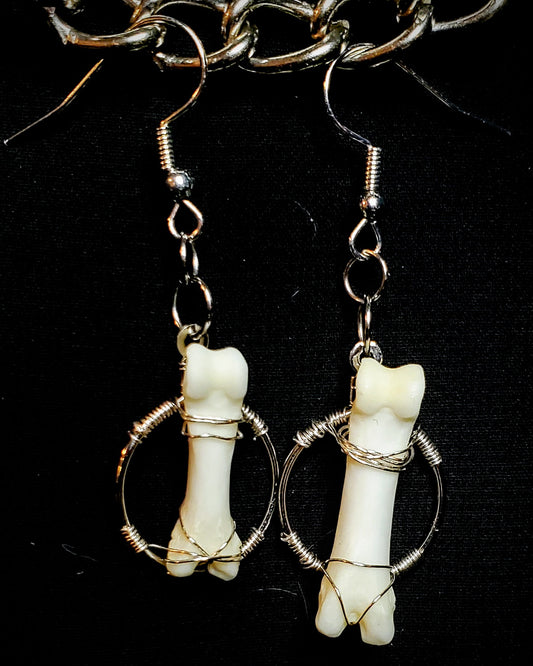 Bound Spirit: Coyote Toe Bone Earrings