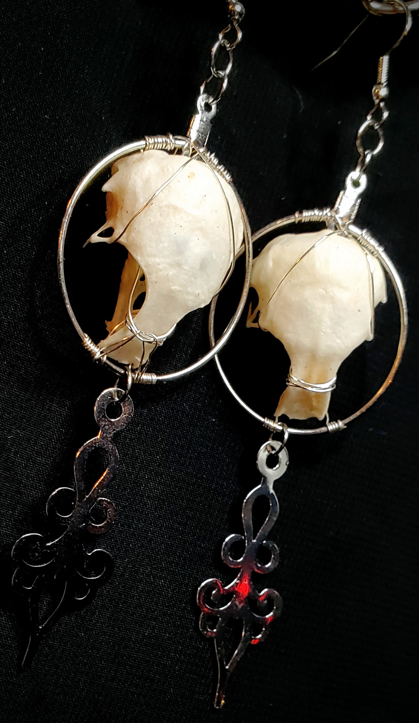Fading Moments: Rat Skull Earrings