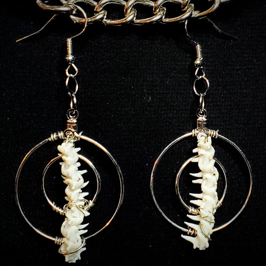 Coiled Echoes: Boa Vertebrae Earrings