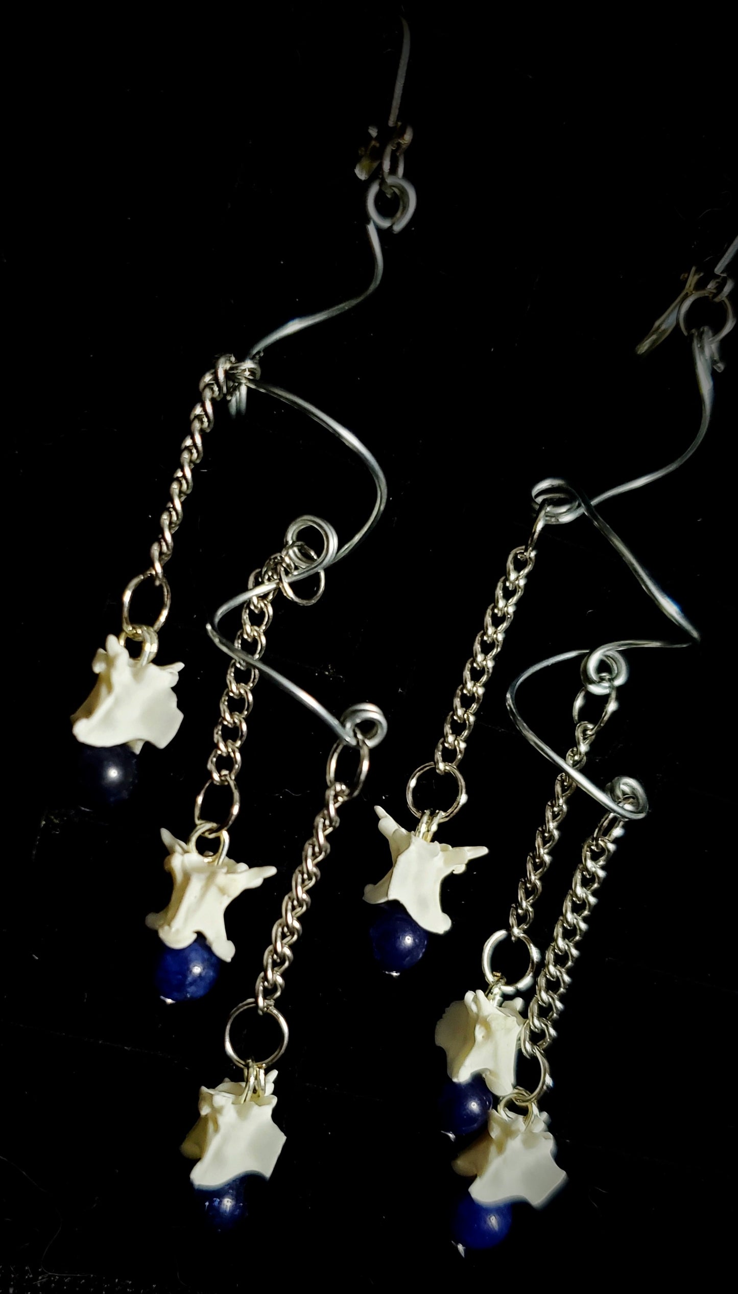 Lunar Rattlesnake Spiral Earrings