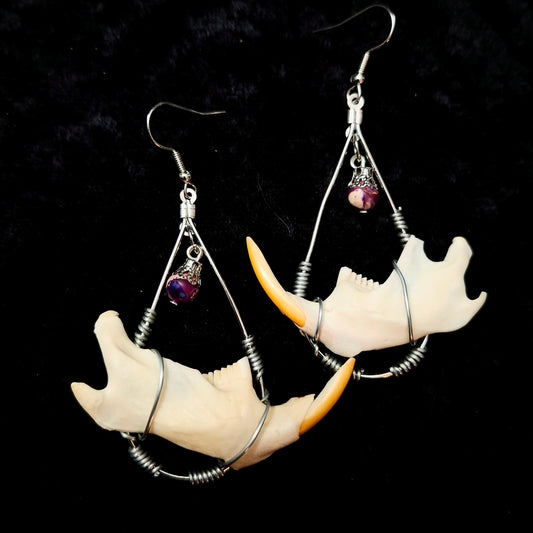 Muskrat Mandible Earrings