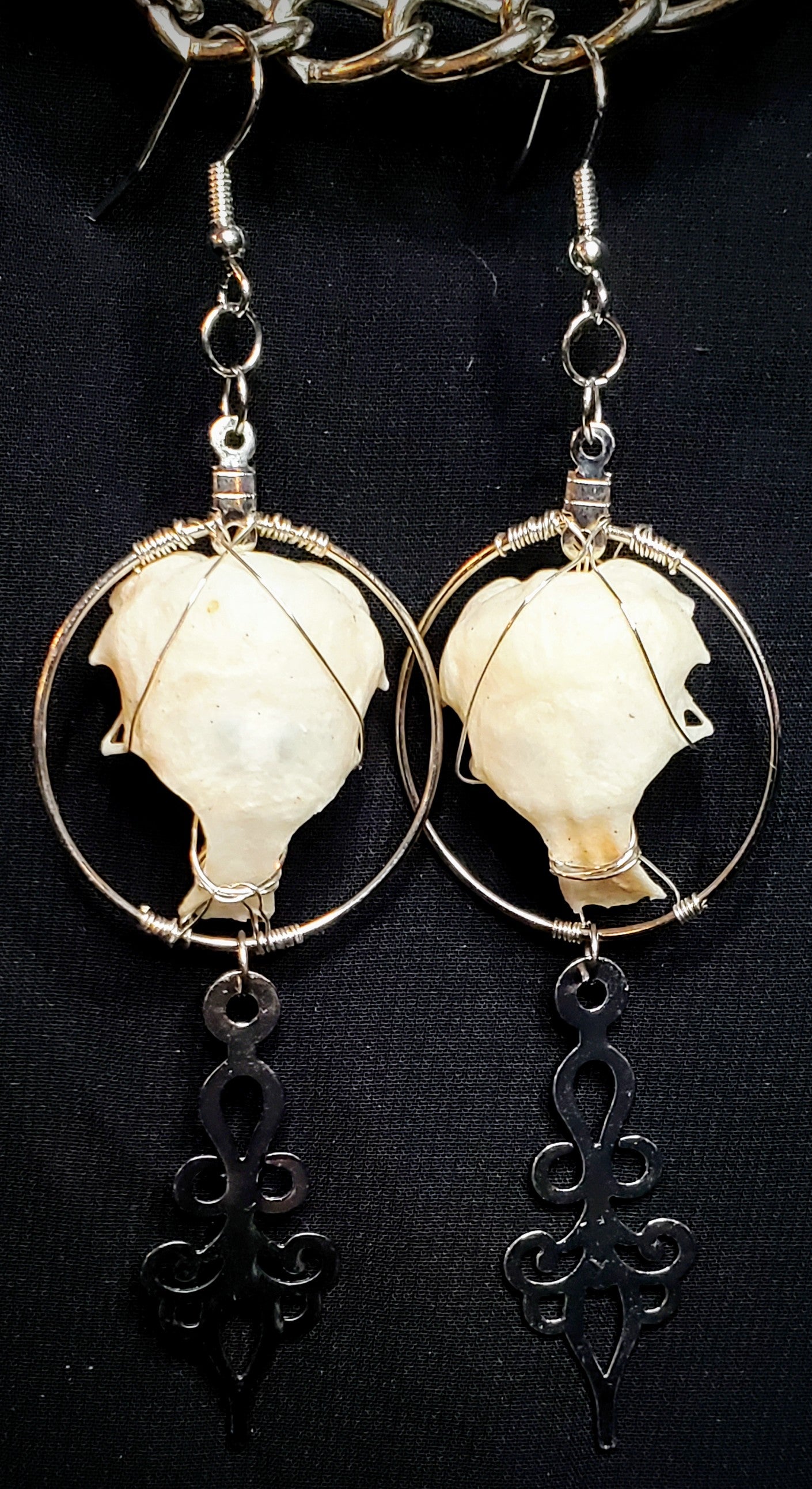 Fading Moments: Rat Skull Earrings