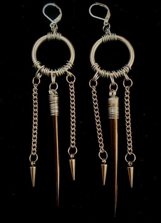 Quilled Warrior Spike Earrings