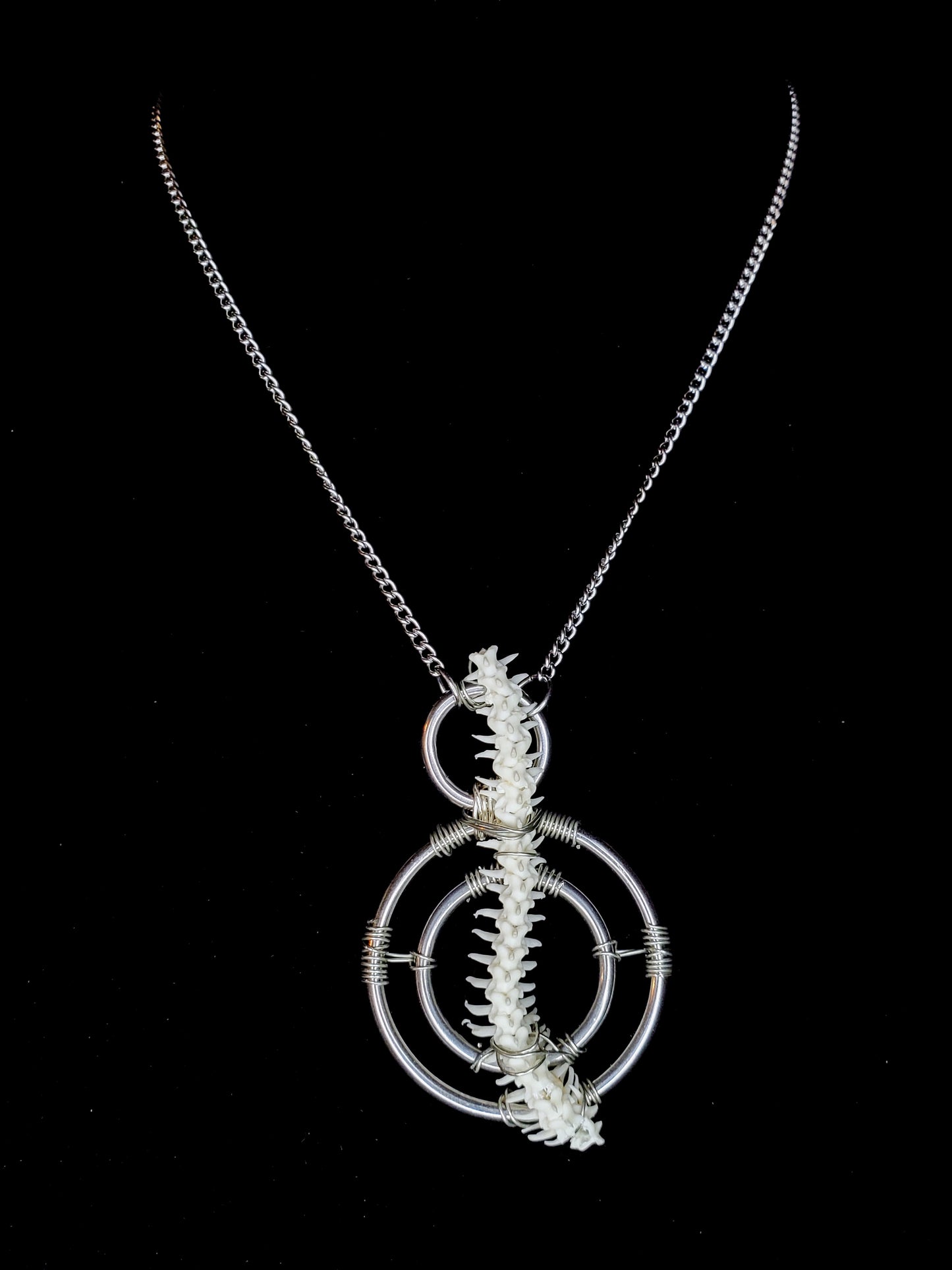 Iron Myriapod Boa Vertebrae Pendant