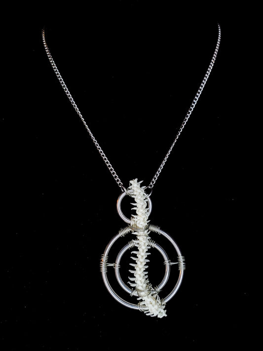 Iron Myriapod Boa Vertebrae Pendant
