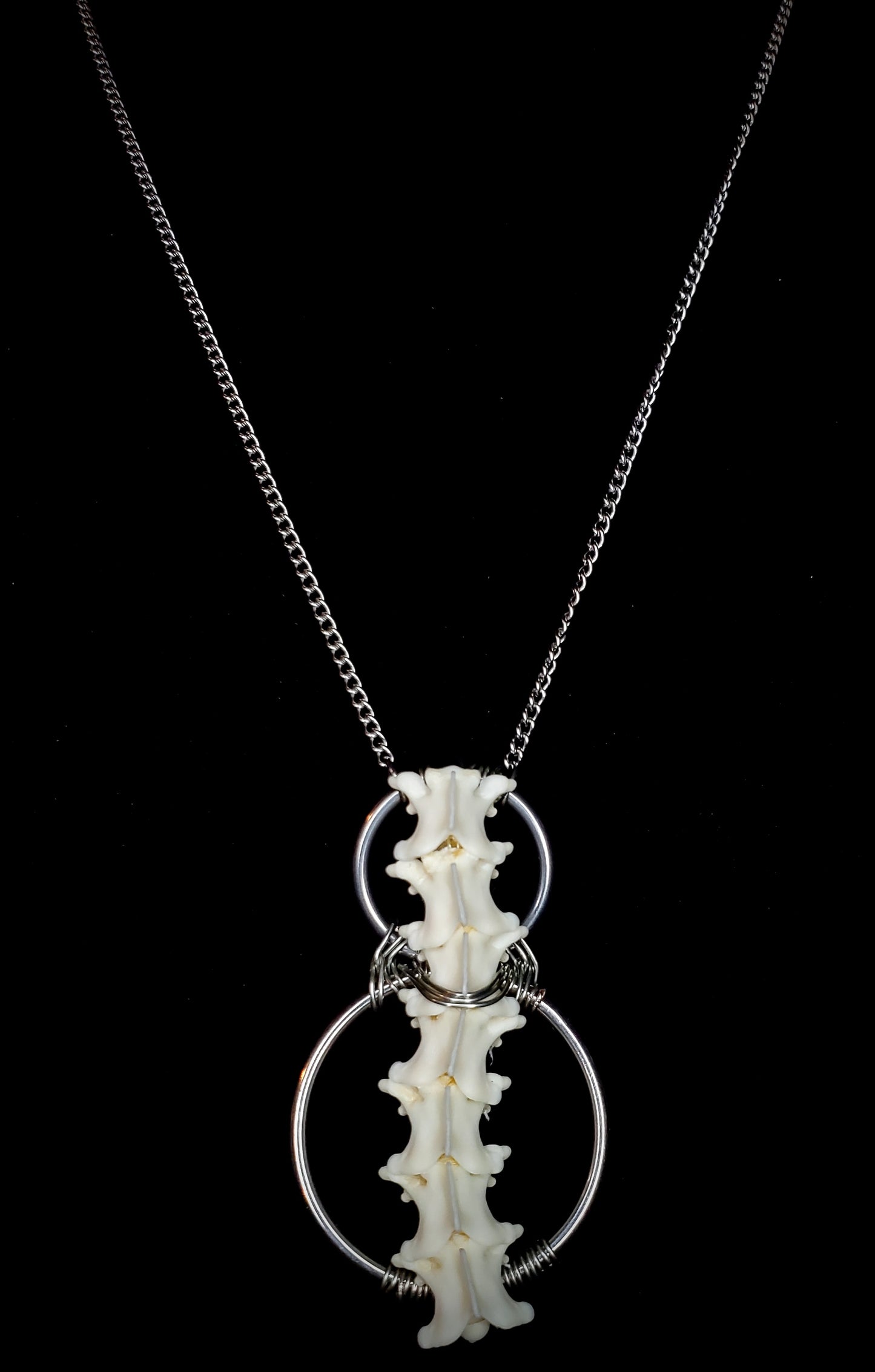 Steel Serenity Boa Vertebrae Pendant