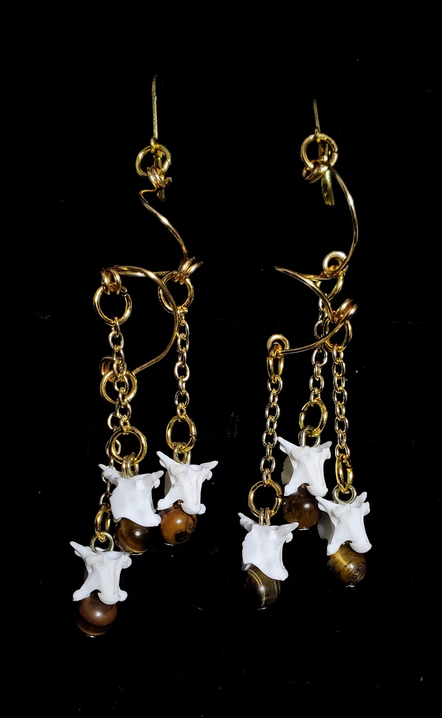 Solar Rattlesnake Spiral Earrings